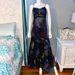 Elegant Multicolor Maxi Dress